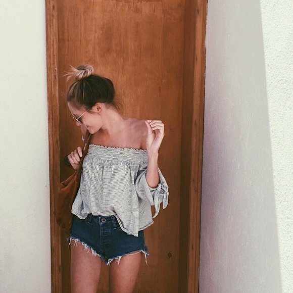 Free People Tops - Striped off the shoulder free people top